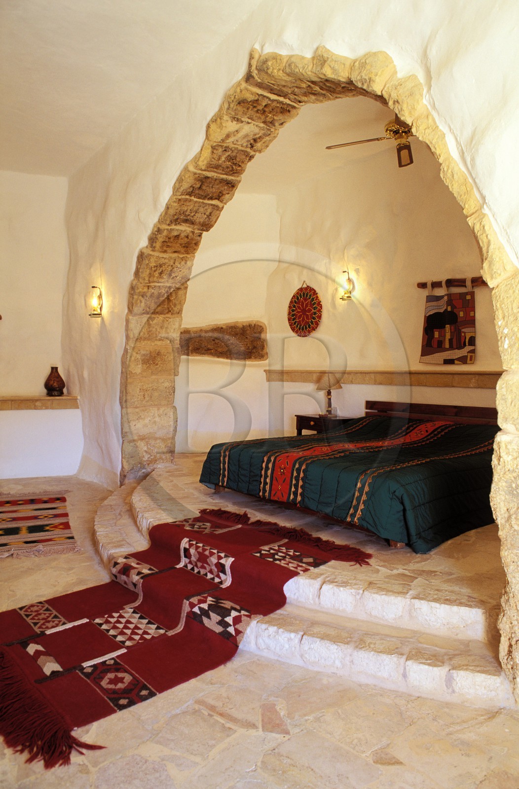 Jordan, Petra, room of the Taybet Zaman hotel (an old village transformed)
