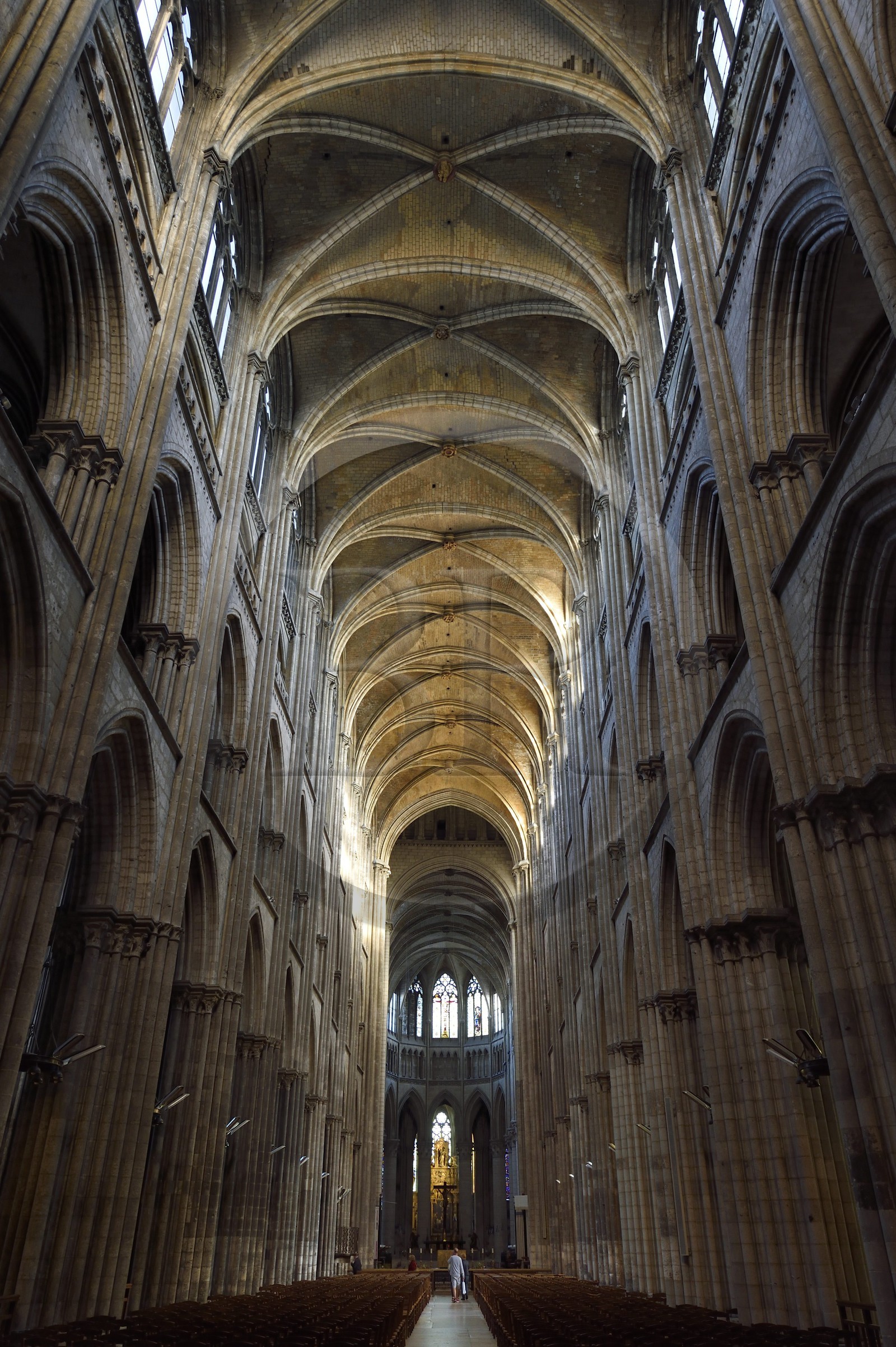 France, Seine-Maritime (76), Rouen, nef de la cathédrale Notre-Dame de Rouen