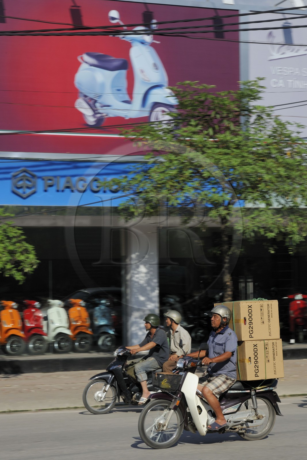 Vietnam, Hanoi, Piaggio shop selling Vespa