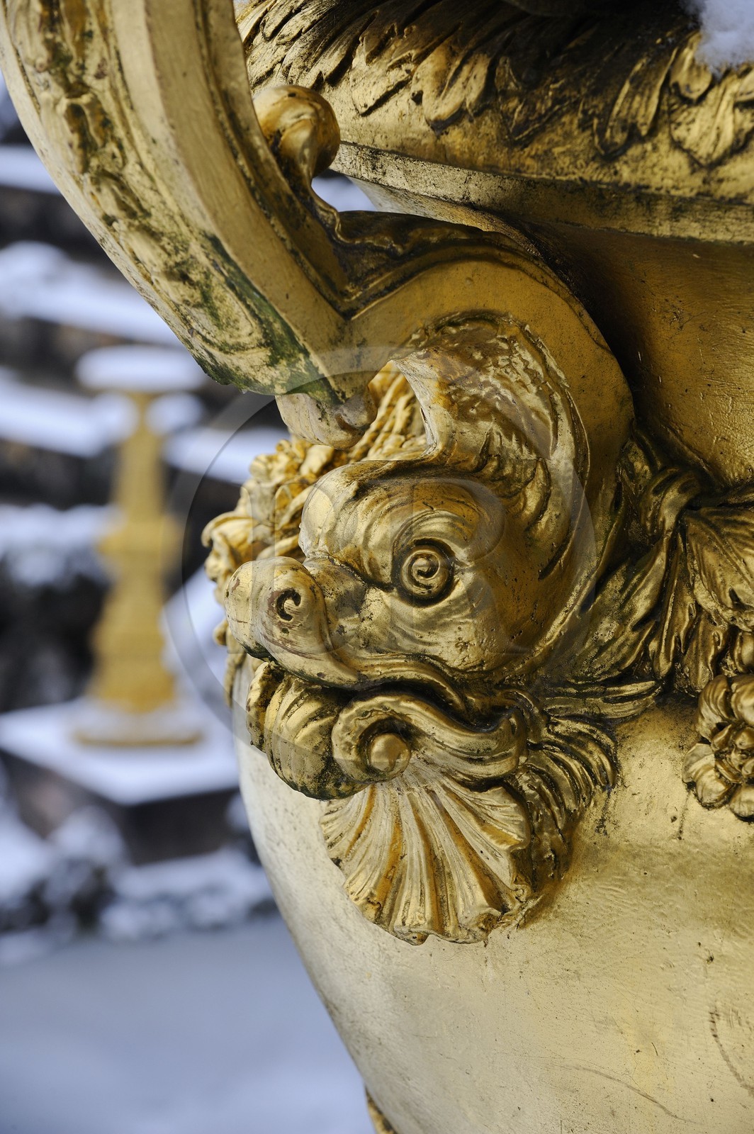 France, Yvelines (78), parc du château de Versailles sous la neige, classé Patrimoine Mondial de l'UNESCO, le Bosquet de la Salle de Bal