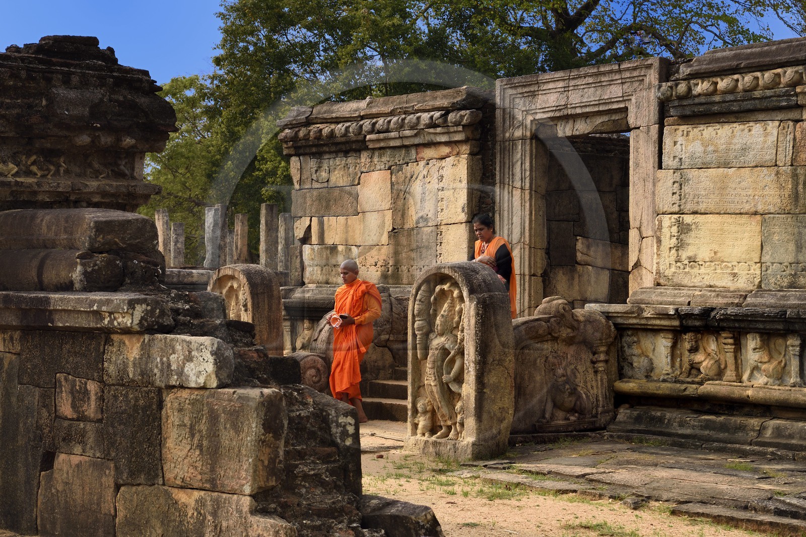 Sri Lanka, province du Centre-Nord, Polonnaruwa, l'ancienne capital du pays (XIe au XIIIe siècle) est classée au Patrimoine Mondial de l'UNESCO, Hatadage (ancien Temple de la Dent)
