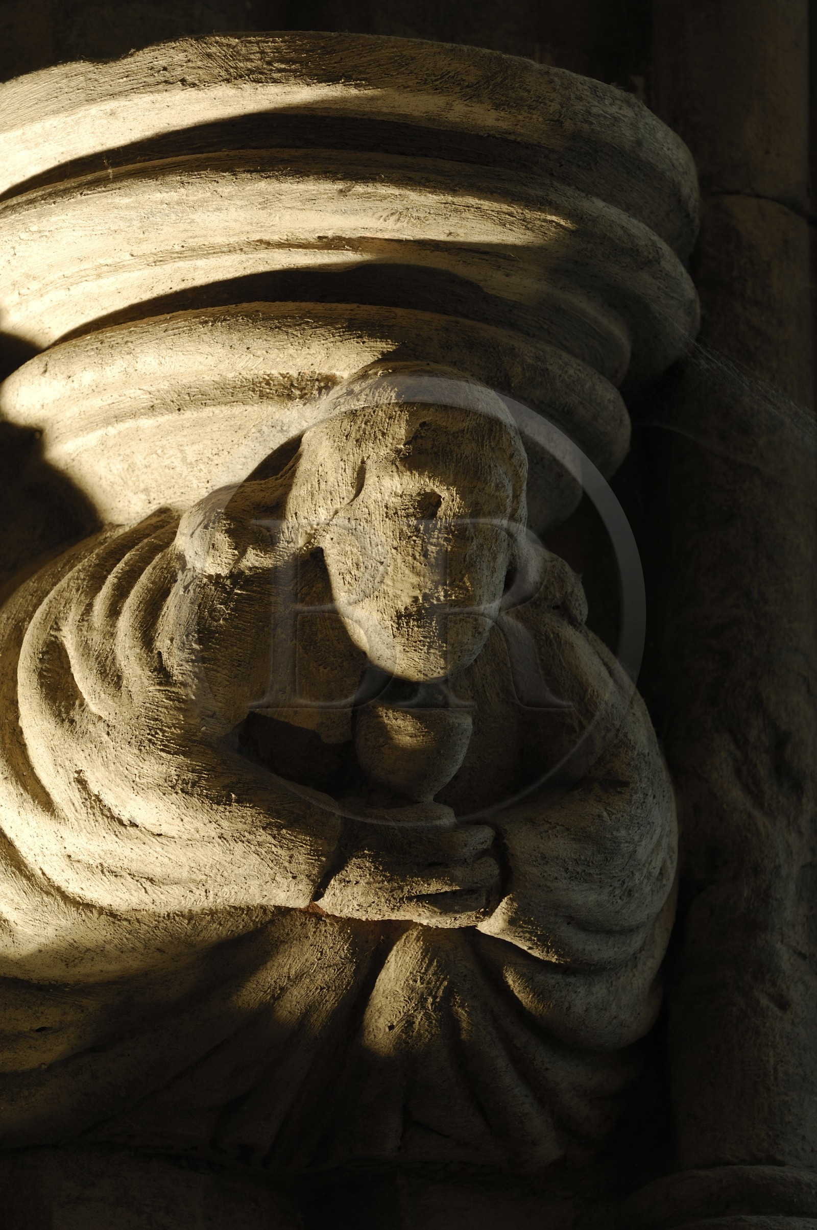 Royaume-Uni, Ecosse, Midlothian, Roslin, la Chapelle Rosslyn, sculpture