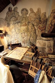 France, Essonne (91), Villiers-le-Bâcle, maison-atelier du peintre Foujita