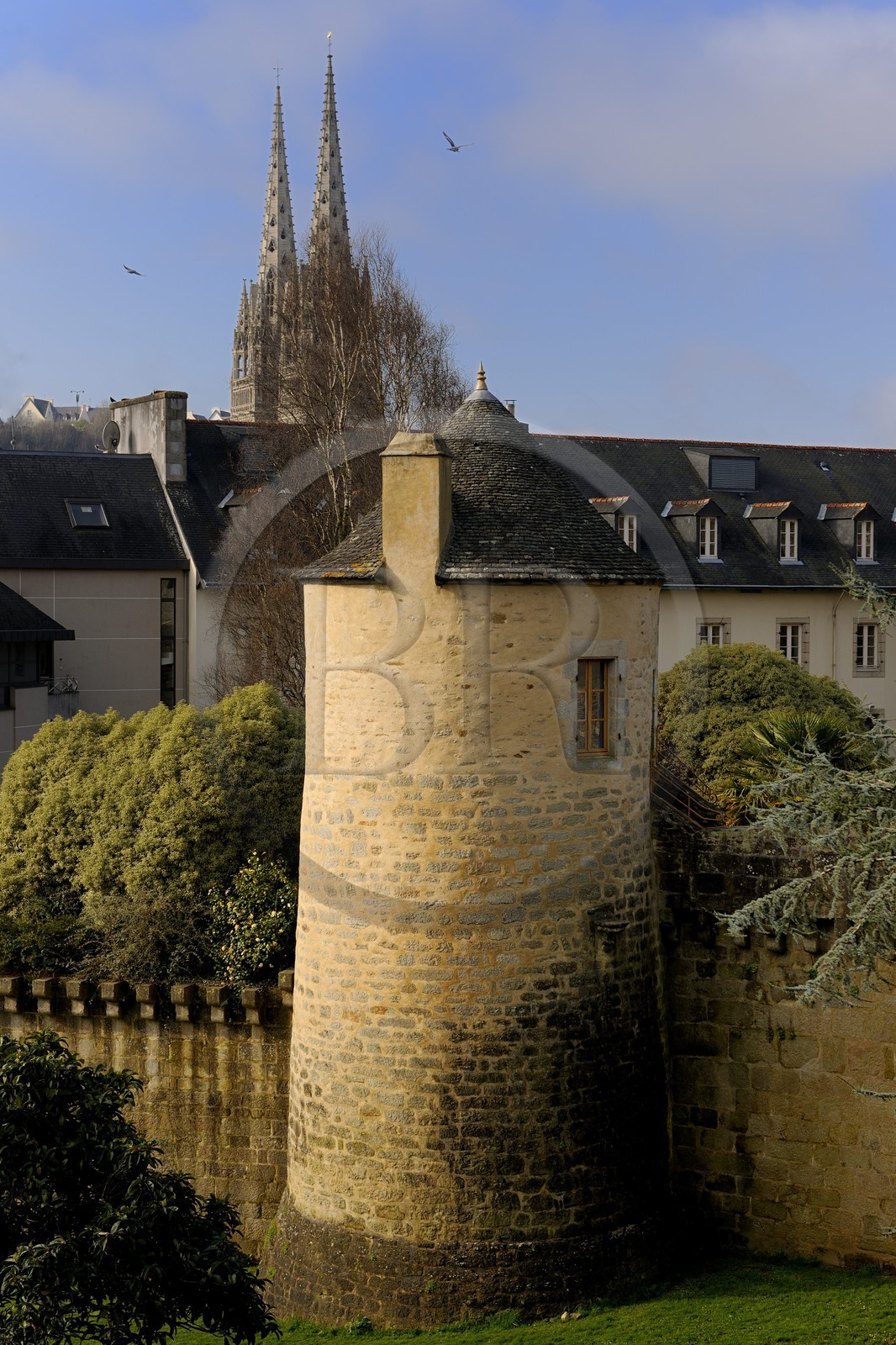 France, Finistère (29), Quimper, la tour Nevet dans les anciens remparts