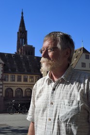 France, Bas-Rhin (67), Strasbourg, l'écrivain de romans policiers historiques et régionalistes Jacques Fortier