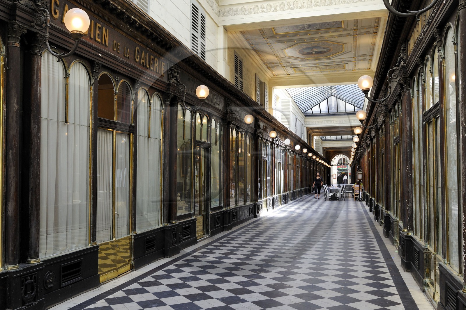 France, Paris (75), Galerie Vero-Dodat entre la rue Jean-Jacques-Rousseau et la rue du Bouloi