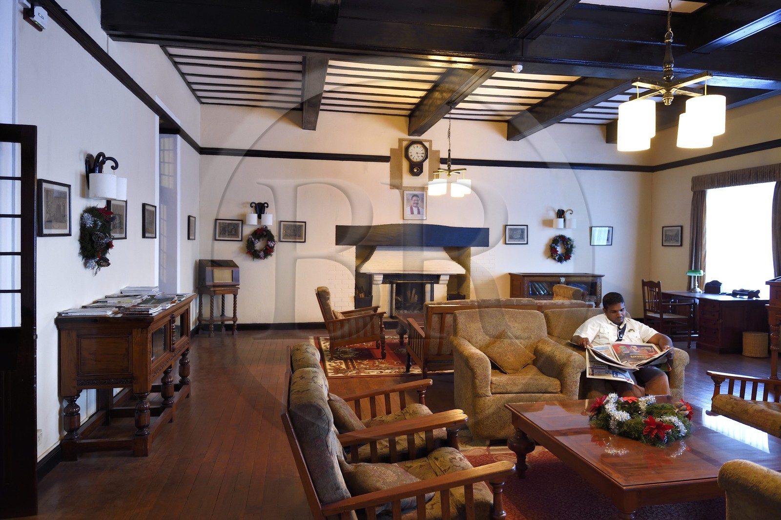 Sri Lanka, Province du Centre, Nuwara Eliya, le très britannique et exclusif Hill Club