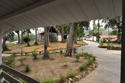 Gabon, Moyen-Ogooue Province, Lambaréné, the former Albert Schweitzer Hospital now a museum, the refectory seen from his last home
