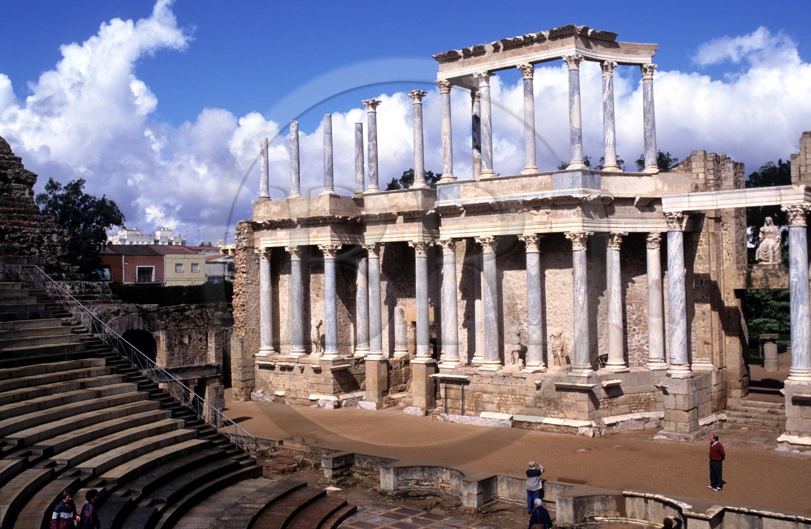 Espagne, Estrémadure, Merida, théâtre romain construit par le gendre d'Auguste et achevé en l'an 18