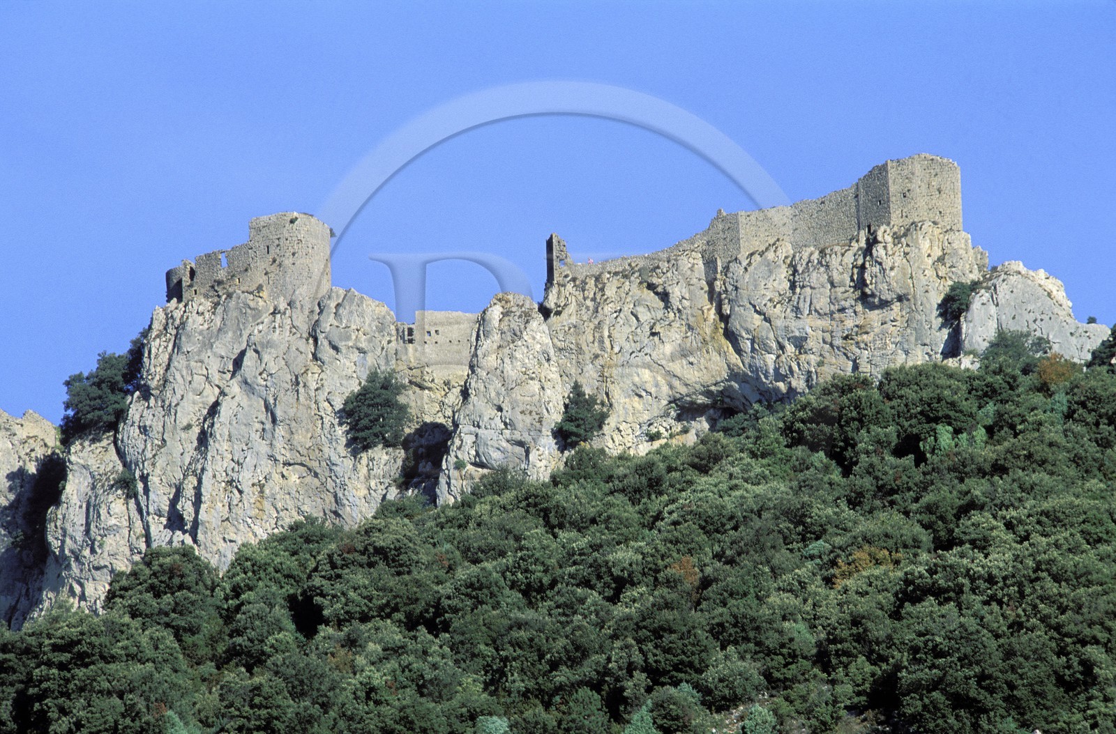 France, Aude (11), château cathare de Peyrepertuse