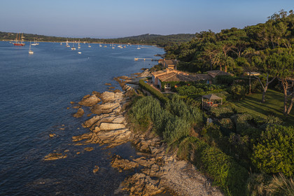 France, Var, Saint-Tropez, the Graniers path east of the city (aerial view)
