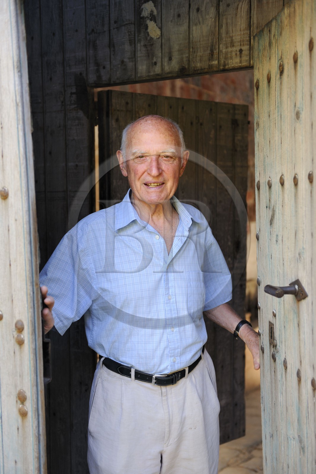 France, Herault, Villeneuvette, former Royal factory, Gerard Maistre descendant of the owners of the factory from 1803 to 1954