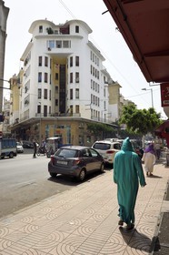 Morocco, Casablanca, Levy-Bendayan building on Lalla Yacout avenue built by architect Marius Boyer
