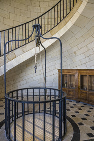 France, Gironde (33), le Verdon-sur-Mer, phare de Cordouan, classé Patrimoine Mondial de l'UNESCO, salle des lampes