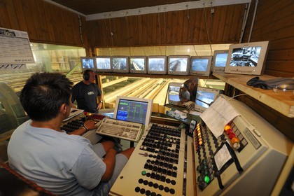 France, Moselle, Abreschviller Sciages sawmill, computerised command post