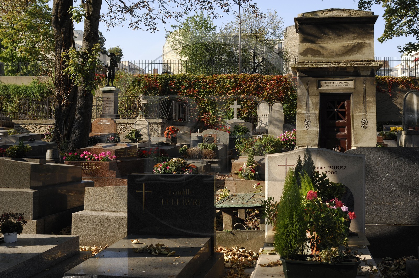 France, Paris (75), le village de Charonne, le cimetière de Saint-Germain de Charonne
