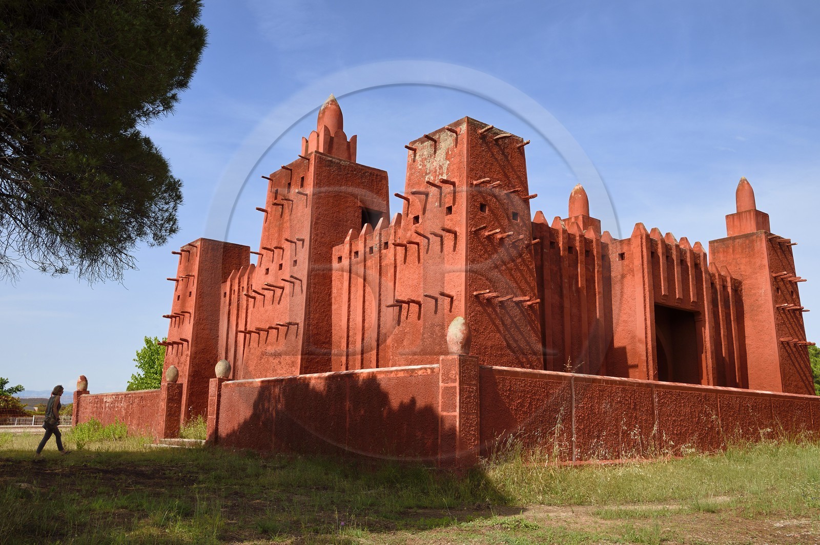France, Var, Frejus, former Caïs camp, the Sudanese mosque Missiri completed in 1930, Djenne Mosque replica and included in the inventory additional historical