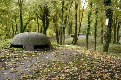 France, Meuse, Douaumont region, battle of Verdun, the Fort de Souville, armored observation turret