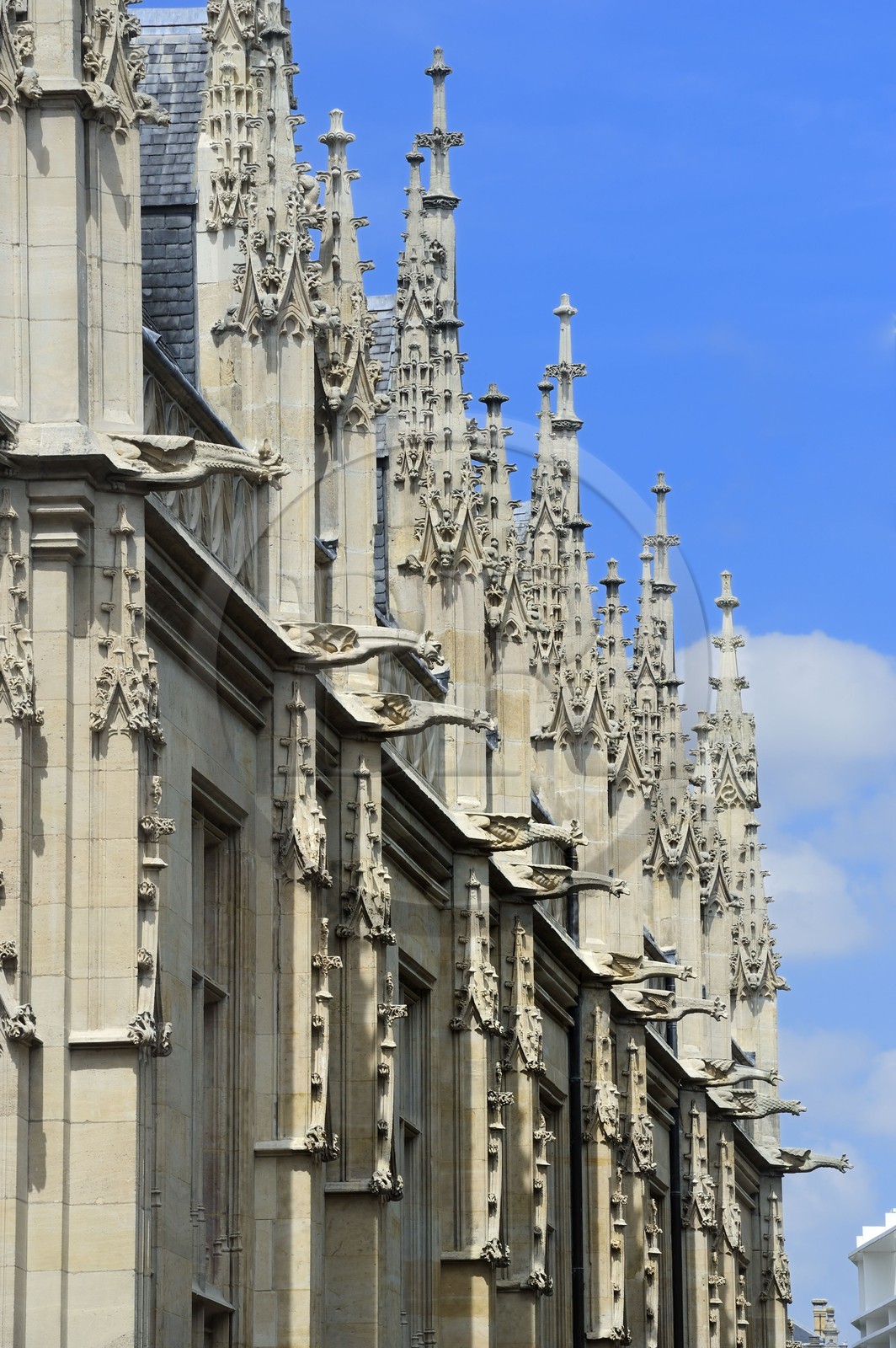 France, Seine-Maritime (76), Rouen, le Palais de justice de Rouen est l'ancien Parlement de Normandie et une des quelques réalisations de l'architecture gothique civile de la fin du Moyen Âge en France