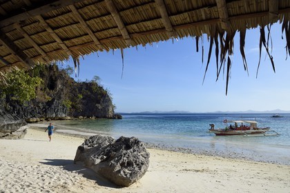 Philippines, Calamian Islands in northern Palawan, Coron Island Natural Biotic Area, Banul Beach