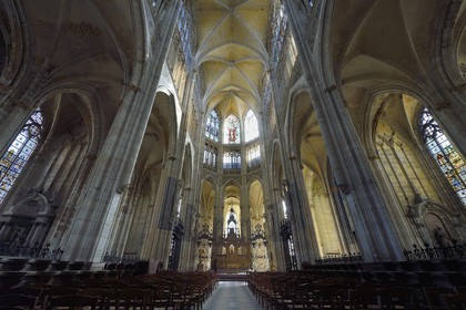France, Seine Maritime, Rouen,  Church of Saint Ouen (12th–15th century), the choir