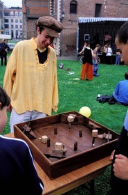 France, Nord, Lille, behind Hospice Comtesse, games from traditional north of France during a local celebration