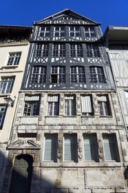 France, Seine-Maritime (76), Rouen, maison de maitre-drapier du début du XVIIe siècle au 158 rue Eau-de-Robec