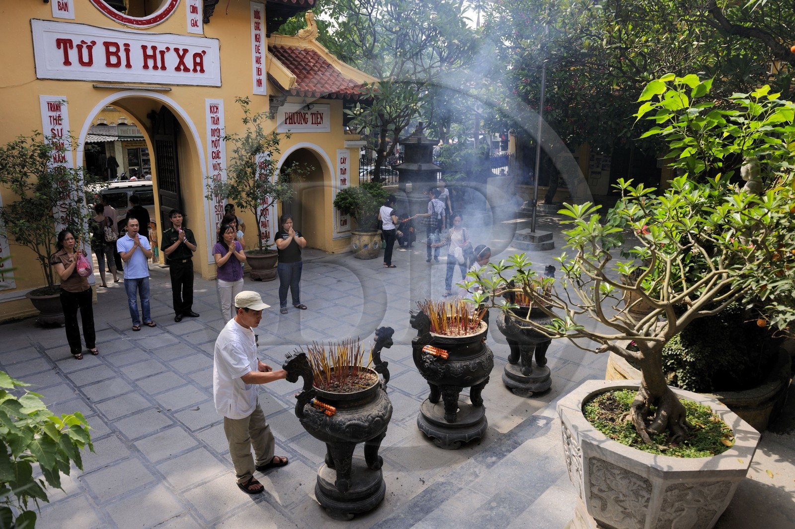 Vietnam, Hanoï, pagode des Ambassadeurs (Chua Quan Su) siège officiel de bouddhisme à Hanoï