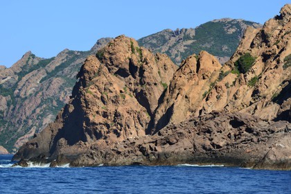 France, Corse du Sud, Golfe de Girolata, listed as World Heritage by UNESCO, the Capo Senino