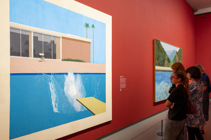 France, Paris, Bois de Boulogne, the Louis Vuitton Foundation by architect Frank Gehry, David Hockney exhibition 25, A Bigger Splash (1967)