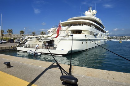 France, Alpes-Maritimes, Antibes, Billionaires dock in the marina