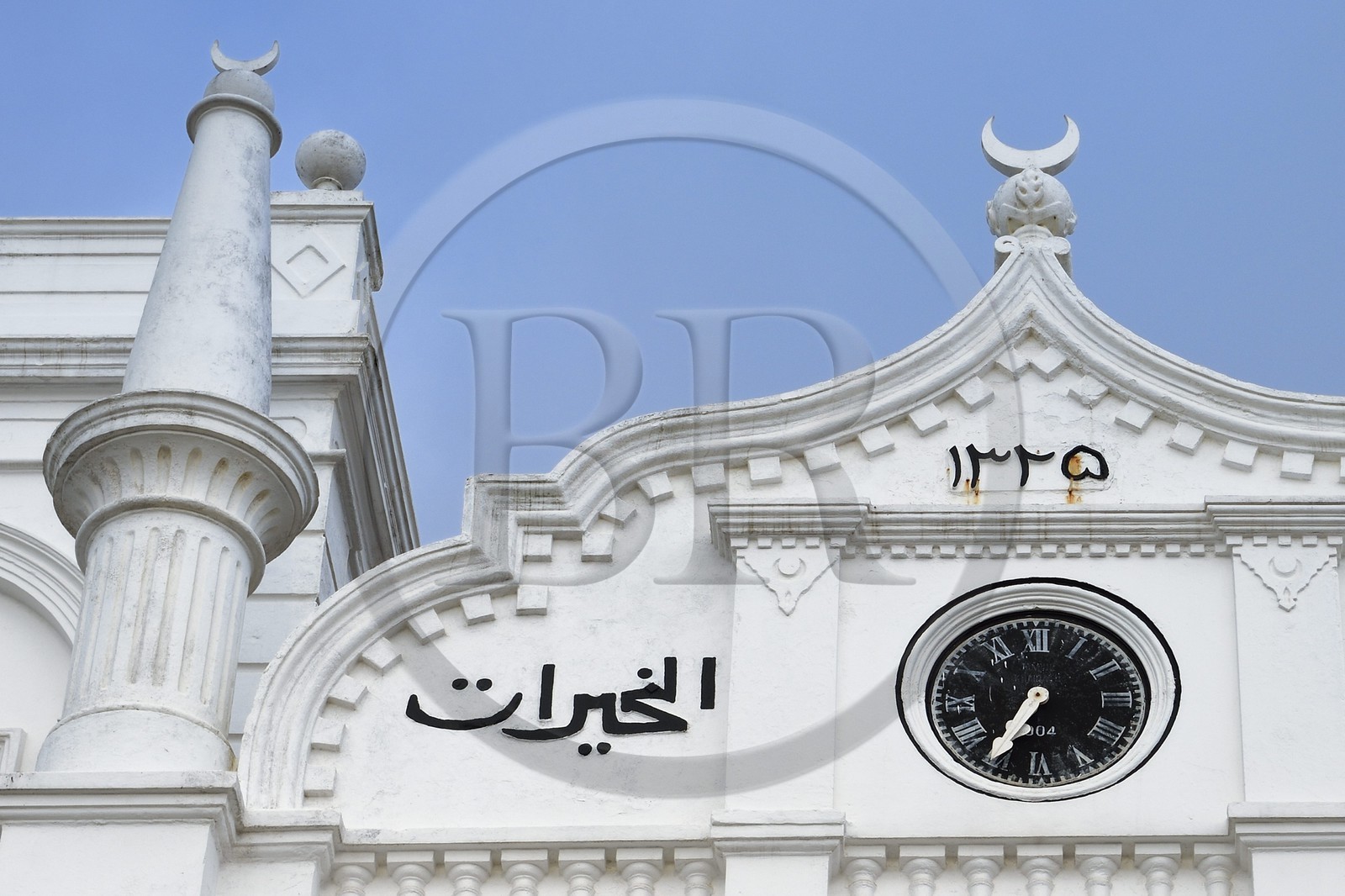 Sri Lanka, Province du Sud, Fort de Galle, classé Patrimoine Mondial de l'UNESCO, la mosquée Meera