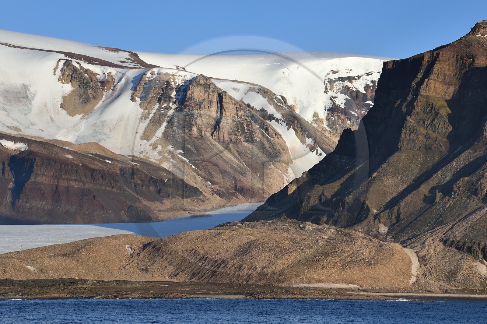 Greenland, North West coast, Murchison sound north of Baffin Bay, the Kissel Glacier on Kiatak (Northumberland Island)