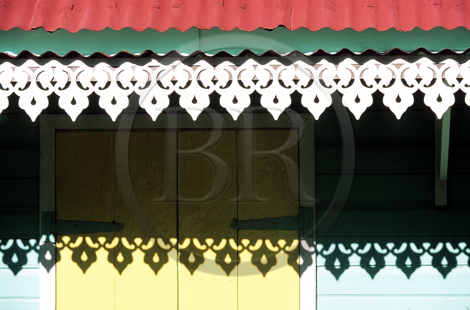 France, île de la Réunion, village d'Entre-Deux, case traditionnelle