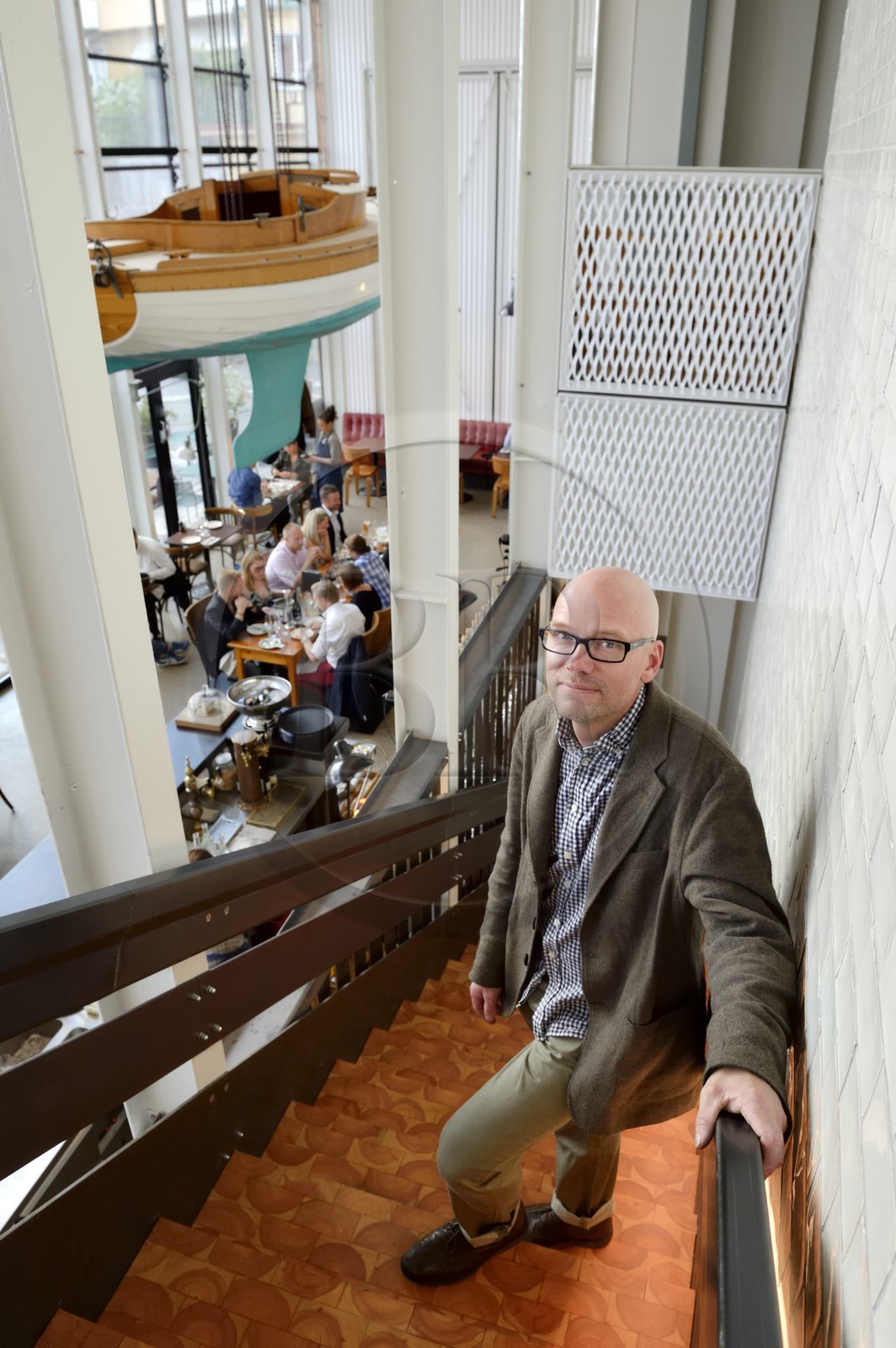 Suède, Stockholm, Beckholmen, restaurant Oaxen Krog & Slip, le Chef Magnus Ek