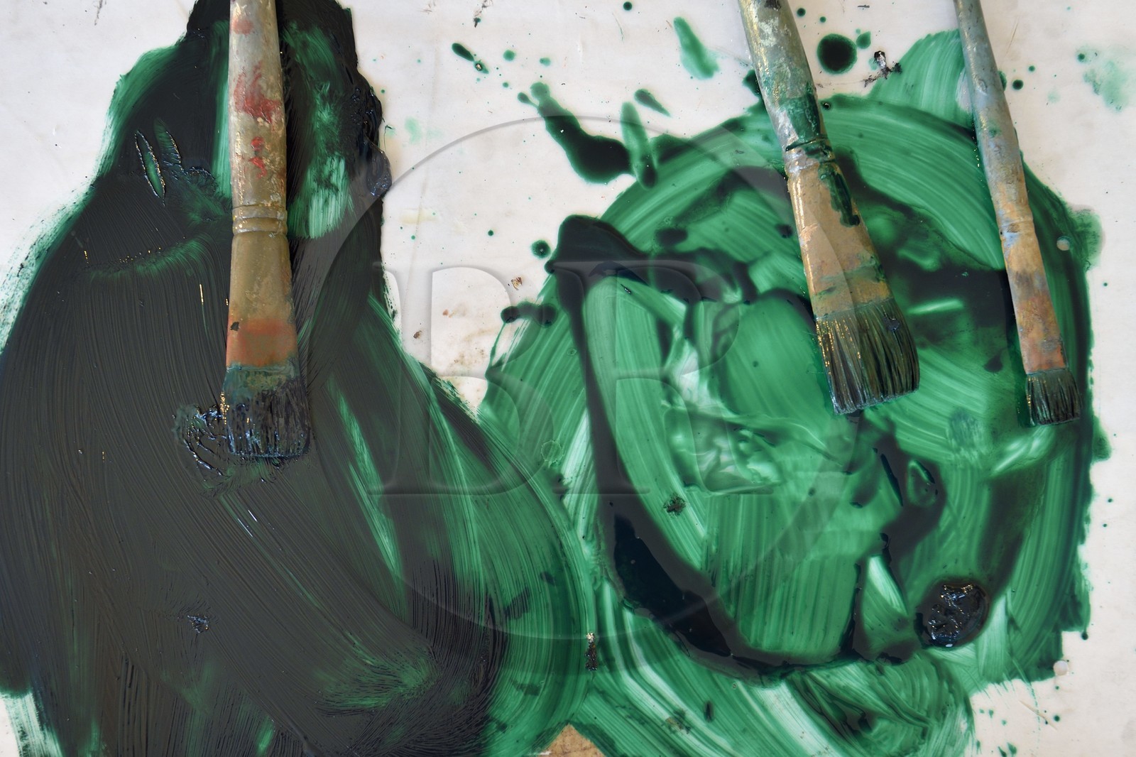 France, Val-de-Marne (94), Yvry-sur-Seine, Atelier de Fred Kleinberg, travail pour l'exposition Odyssée