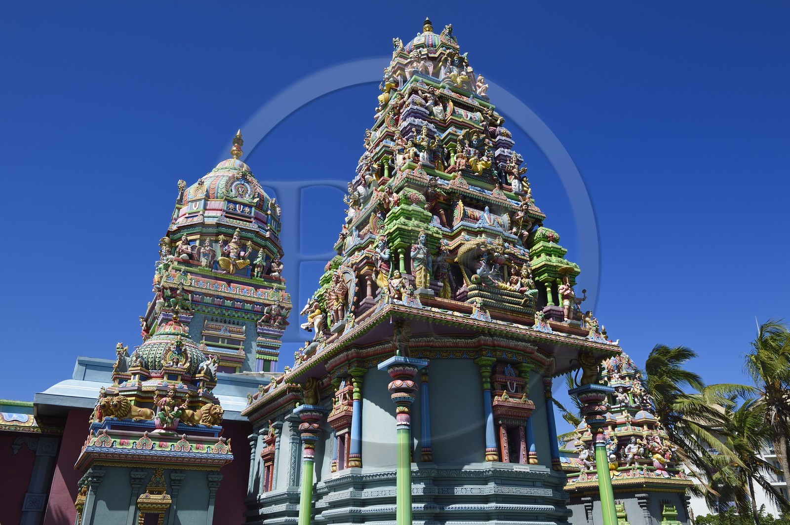 France, Ile de la Reunion, Saint-Pierre, La Ravine Blanche, temple Tamoul Narassingua Perournal