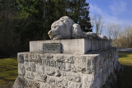 France, Meuse, Verdun area, the Lion Monument marks the limit of the German advance towards Verdun