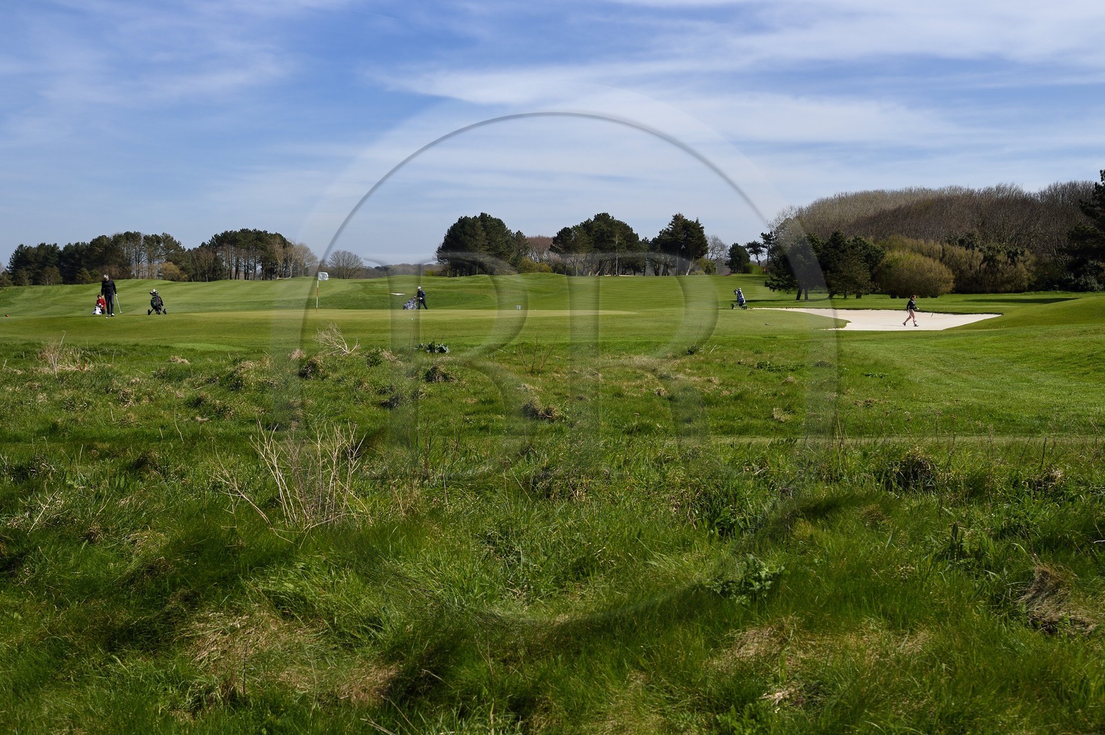 France, Seine-Maritime (76), Pays de Caux, Côte d'Albâtre, Etretat, le golf au sommet des falaises