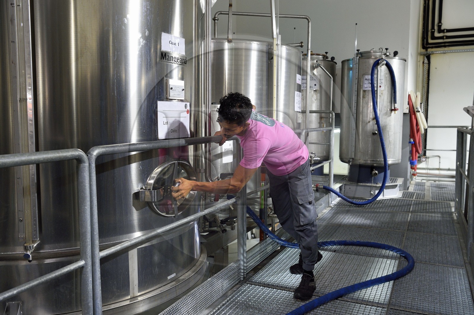 France, Ile de la Reunion, Saint Pierre, domaine de la distillerie Isautier, cuves de stockage