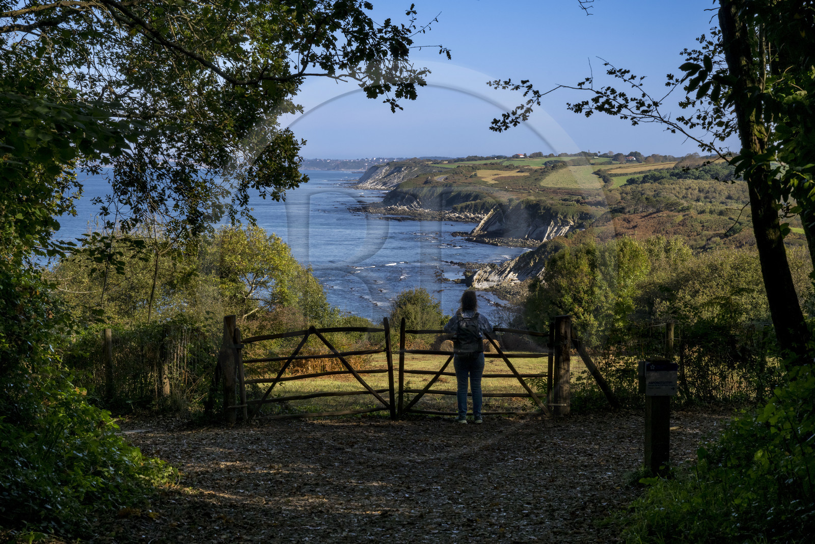France, Pyrénées-Atlantiques (64), la côte du Pays-Basque, le domaine d'Abbadia géré par le Conservatoire du littoral et la corniche basque