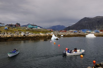 Greenland, the fishing port of the town of Nanortalik