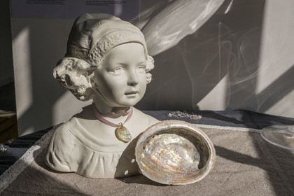 France, Côtes-d'Armor, Tréguier, abalone shell in the Ys Paris creative workshop