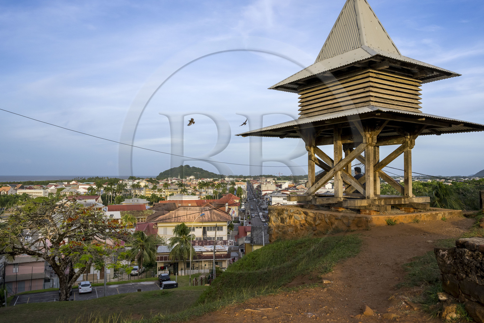 France, Guyane, Cayenne, vue sur la ville depuis le fort Cépérou