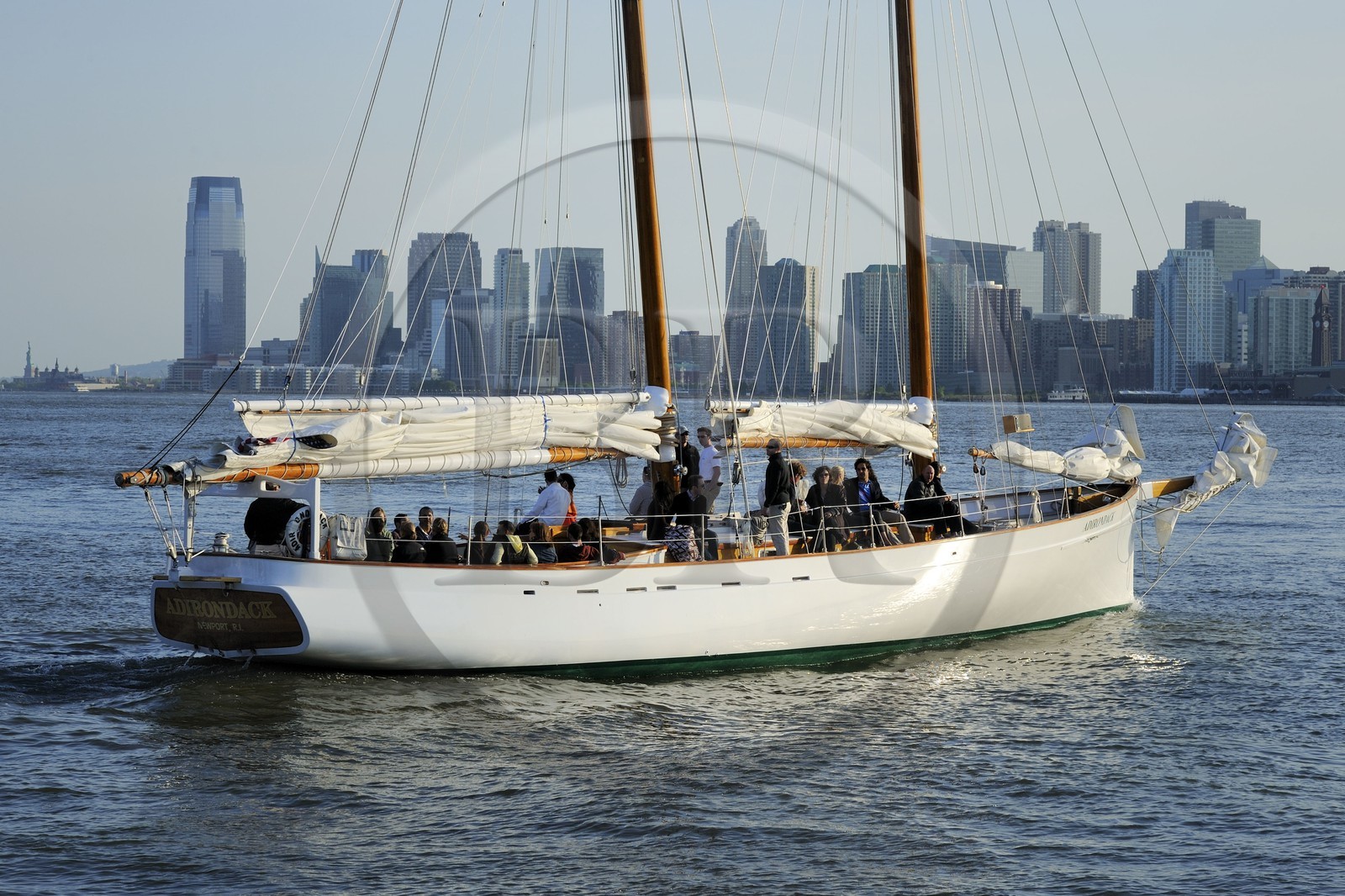 Etats-Unis, New York, Manhattan, vue depuis l'Hudson River des nouvelles tours de Jersey City