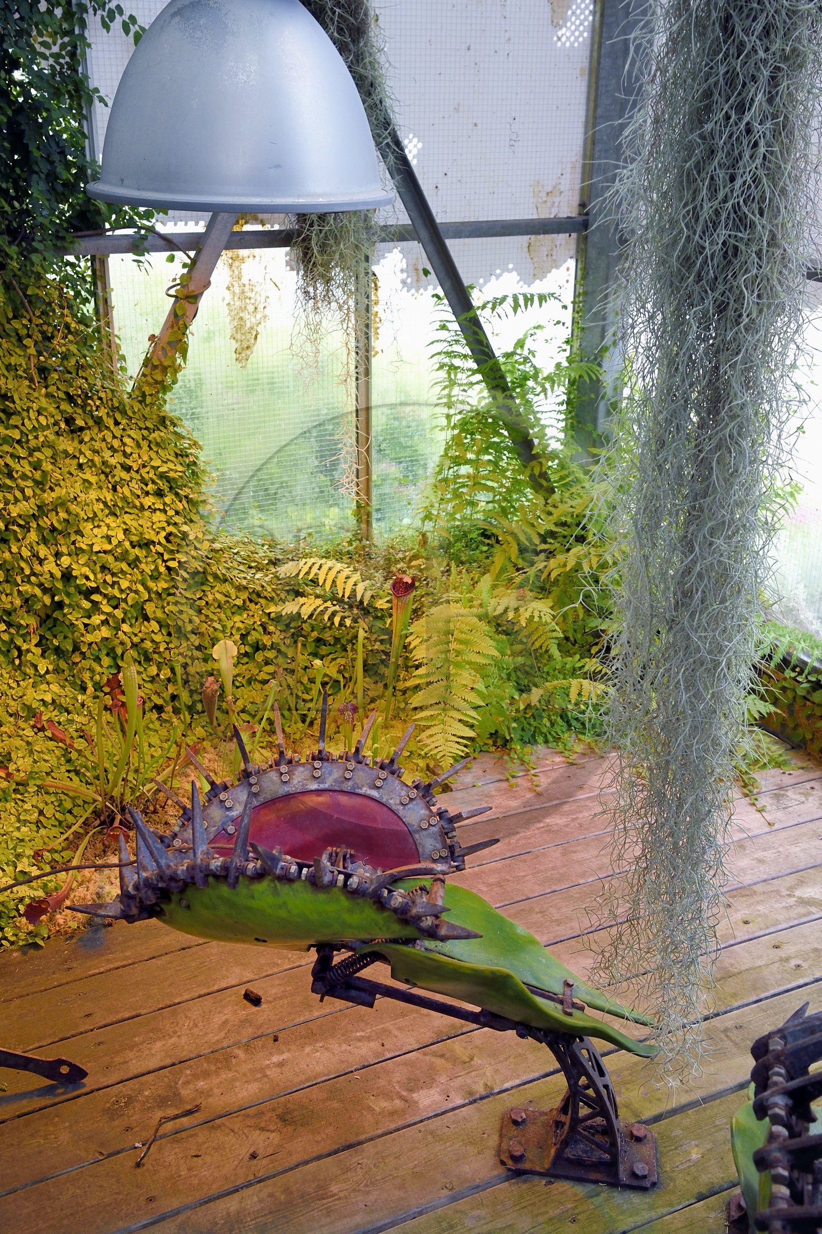 France, Loire-Atlantique (44), Nantes, galerie des Machines de l'Ile dans les hangars des anciens chantiers navals, projet artistique conçu par François Delarozière et Pierre Orefice, une Plante Carnivore Mécanique