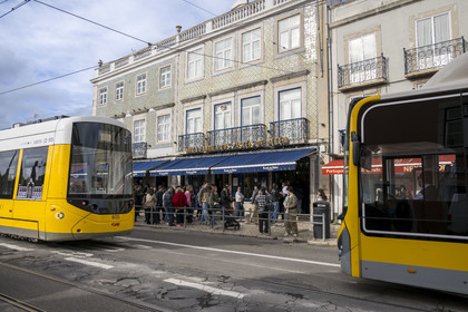 Portugal, Lisbon, Belem, the renowned pastry Pasteis de Belem
