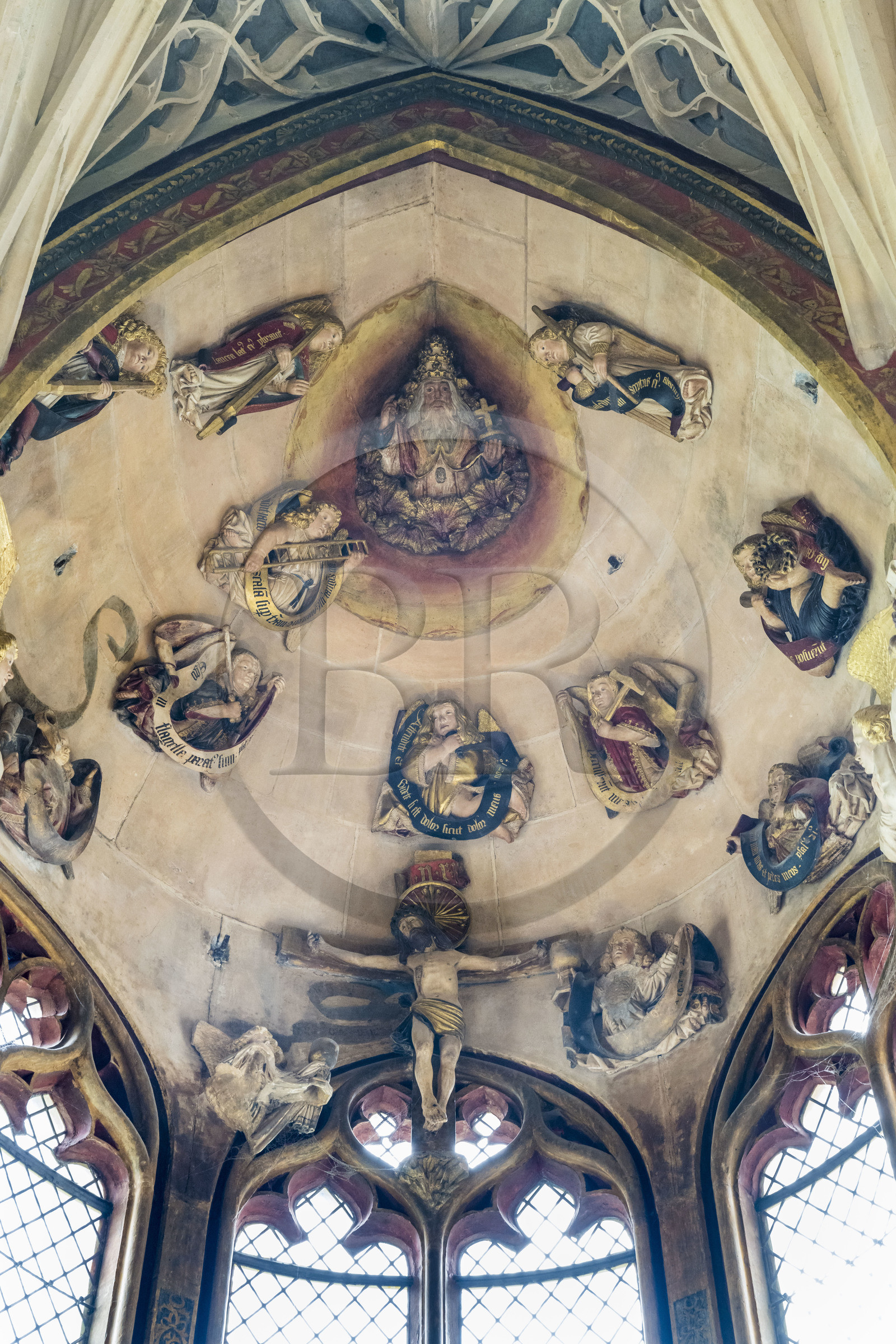 France, Paris (75), Musée de Cluny - Musée national du Moyen-Age, voute Gothique flamboyant de la chapelle