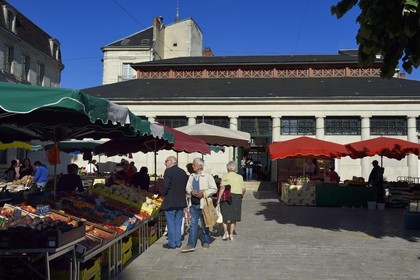 France, Dordogne (24), Périgord Blanc, Périgueux, le marché couvert de la place du Coderc (la halle du Coderc)