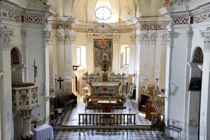 France, Haute Corse, Castagniccia, village of Carcheto, Sainte Marguerite church